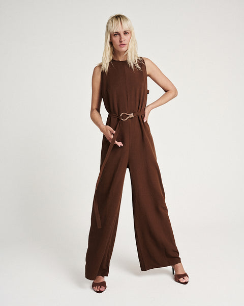 Elizabeth LaGre | Chocolate  Jumpsuit