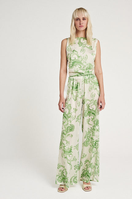 Elizabeth LaGre | Hyades Print Loose Cut Trousers