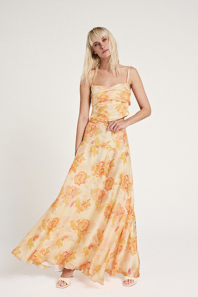 Elizabeth LaGre | Alcyone Print Flared Maxi Skirt