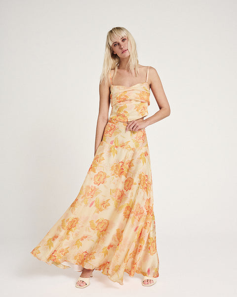 Elizabeth LaGre | Spódnica maxi z rozkloszowanym wzorem Alcyone