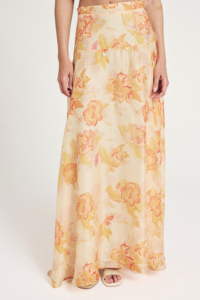 Elizabeth LaGre | Alcyone Print Flared Maxi Skirt