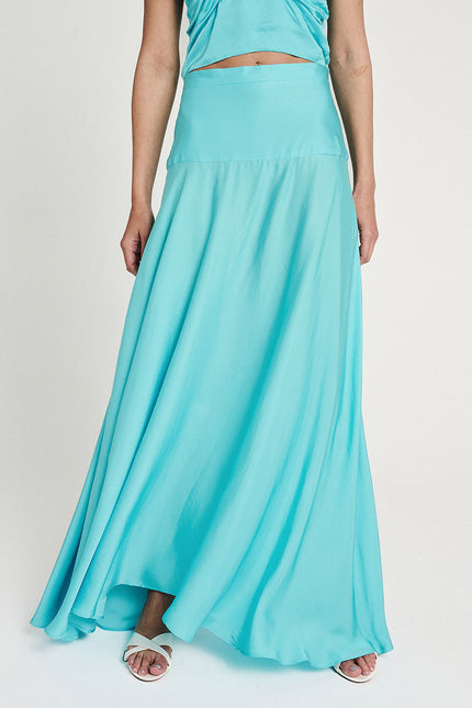 Elizabeth LaGre | Spódnica maxi w kolorze Aqua Flared
