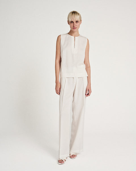 Elizabeth LaGre | Ivory Sleeveless Top