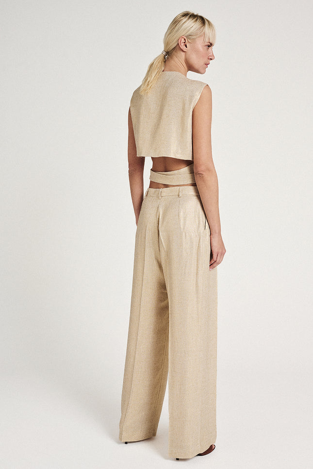 Elizabeth LaGre | Gold Wrap Vest