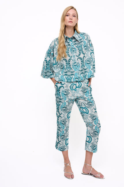 Elizabeth LaGre | Kirki Print Cropped Trousers