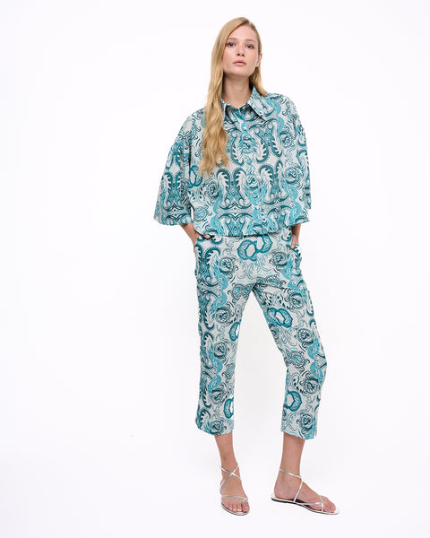 Elizabeth LaGre | Kirki Print Cropped Trousers