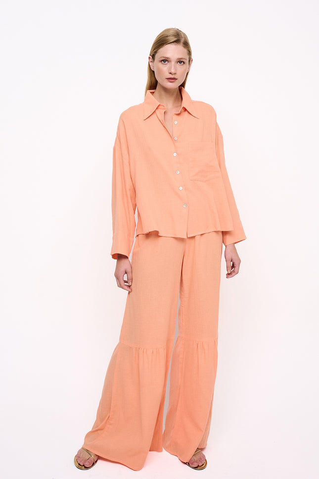 Elizabeth LaGre | Peach Flared Trousers