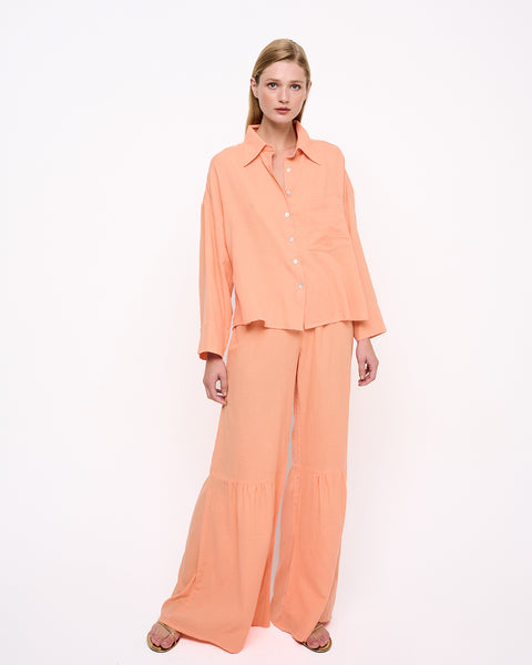 Elizabeth LaGre | Peach Flared Trousers