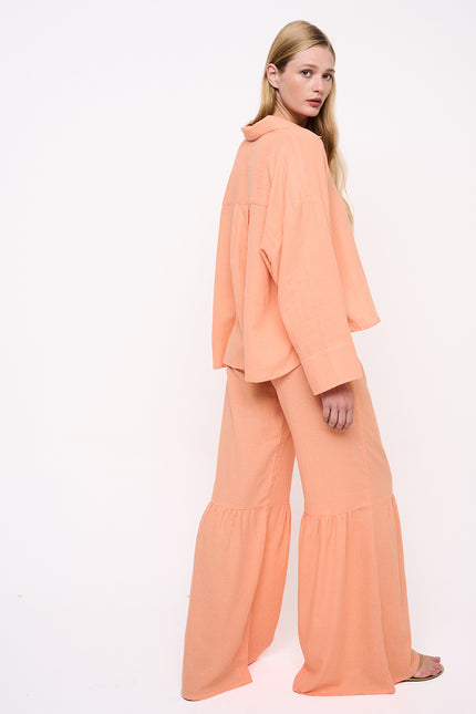 Elizabeth LaGre | Peach Flared Trousers