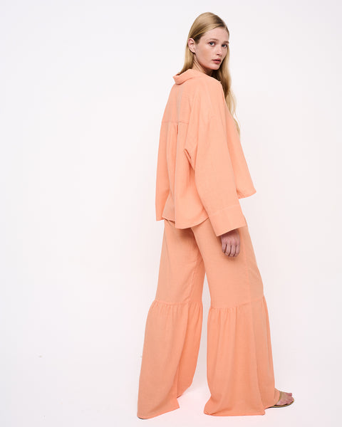 Elizabeth LaGre | Peach Flared Trousers