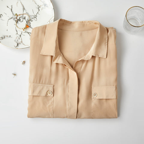 Soft Strokes Silk | Long Sleeve Elva Blouse XL-1X