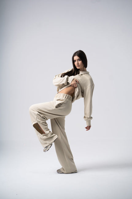 Enxhaline | Eclips Pants Set in Beige
