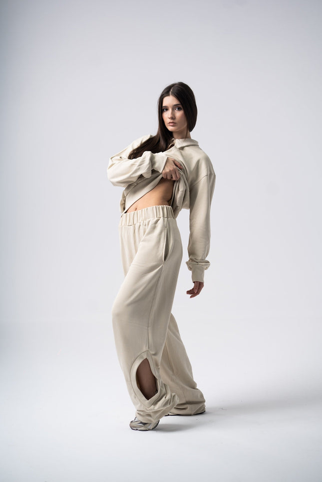 Enxhaline | Eclips Pants Set in Beige