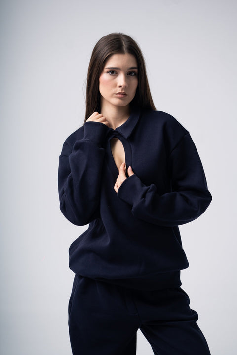 Enxhaline | Eclips Pants Set in Dark Blue