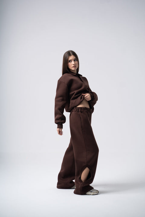 Enxhaline | Eclips Pants Set in Brown