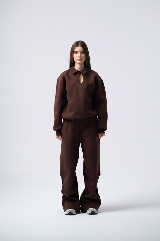 Enxhaline | Eclips Pants Set in Brown