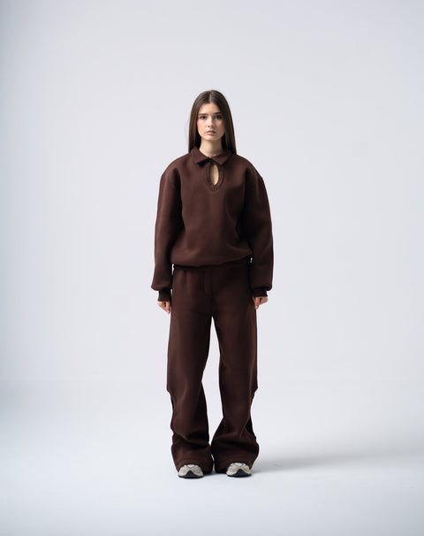 Enxhaline | Eclips Pants Set in Brown