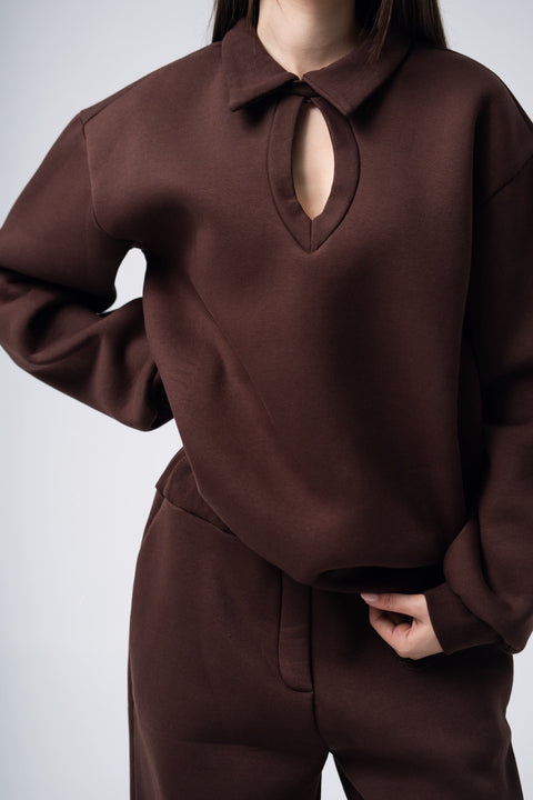 Enxhaline | Eclips Pants Set in Brown