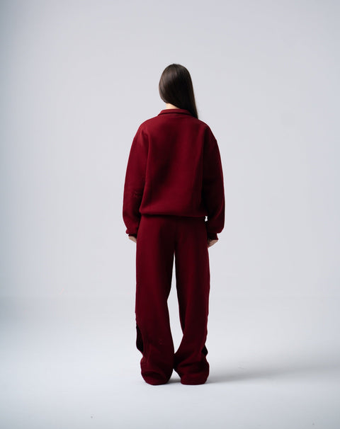 Enxhaline | Eclips Pants Set in Burgundy