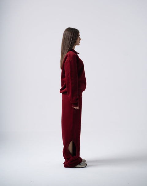 Enxhaline | Eclips Pants Set in Burgundy
