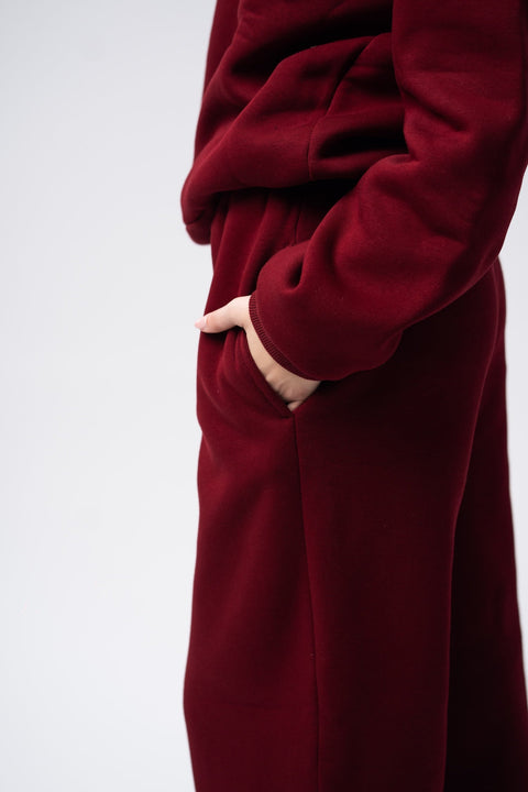 Enxhaline | Eclips Pants Set in Burgundy