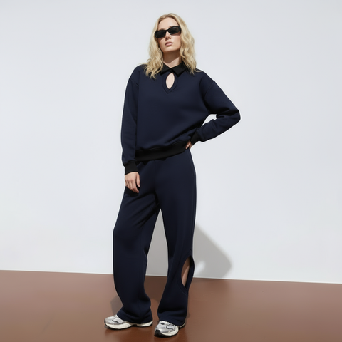 Enxhaline | Eclips Pants Set in Dark Blue