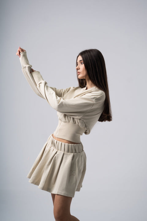 Enxhaline | Inej Skirt Set In Beige