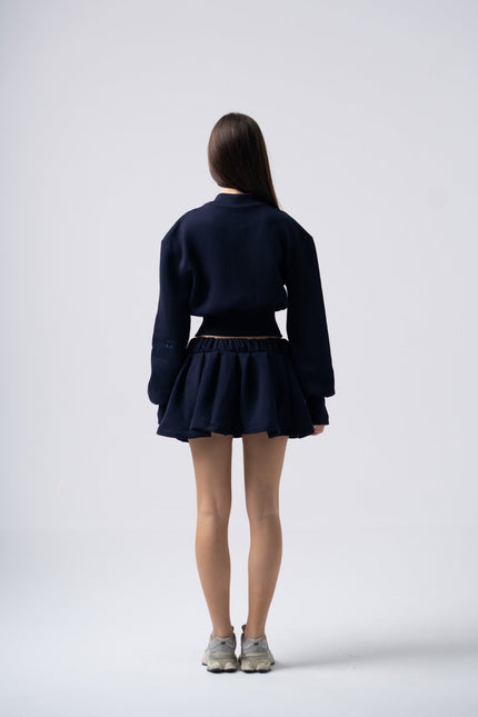 Enxhaline | Inej Skirt Set In Dark Blue