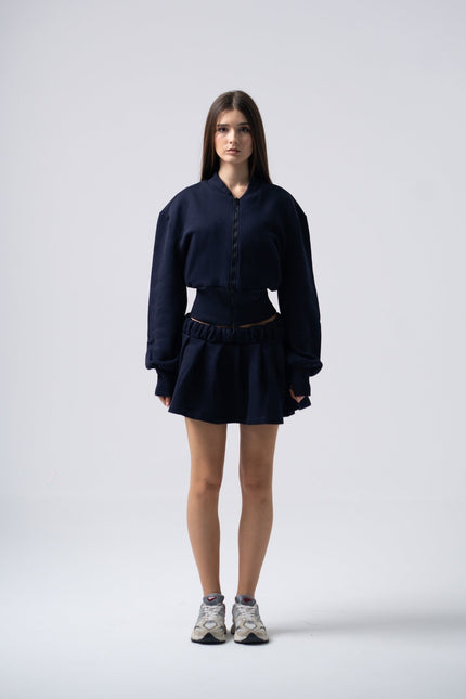 Enxhaline | Inej Skirt Set In Dark Blue