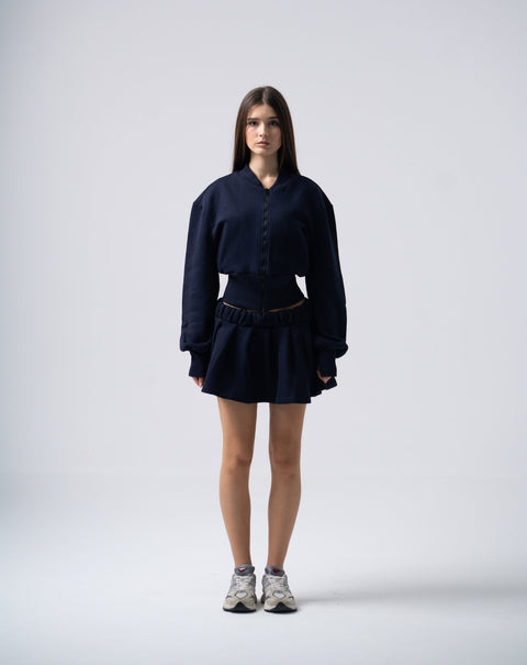 Enxhaline | Inej Skirt Set In Dark Blue