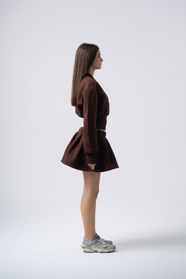 Enxhaline | Inej Skirt Set In Brown