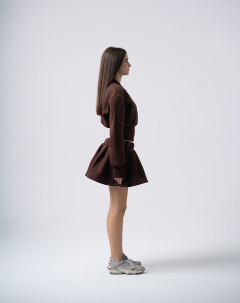 Enxhaline | Inej Skirt Set In Brown