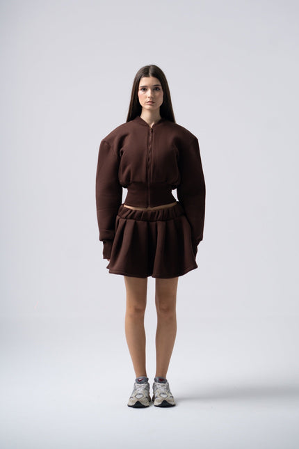 Enxhaline | Inej Skirt Set In Brown