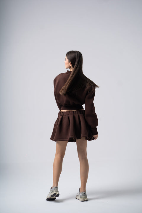 Enxhaline | Inej Skirt Set In Brown