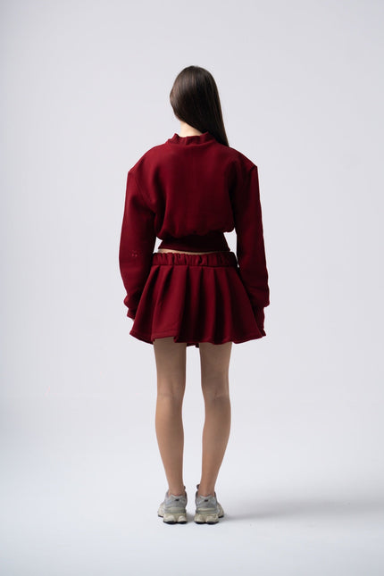 Enxhaline | Inej Skirt Set in Burgundy