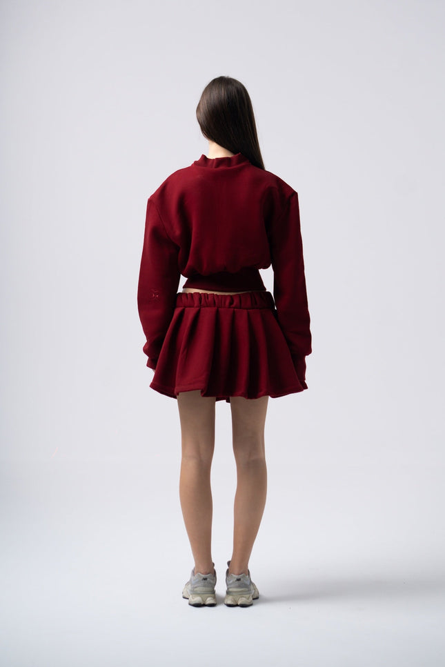 Enxhaline | Inej Skirt Set in Burgundy