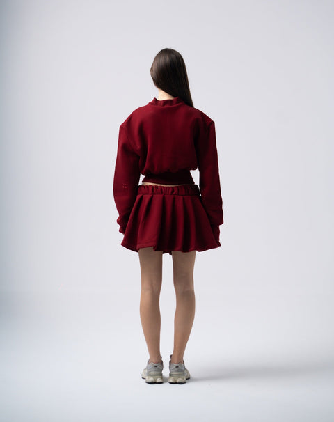 Enxhaline | Inej Skirt Set in Burgundy