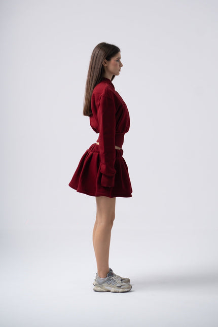 Enxhaline | Inej Skirt Set in Burgundy