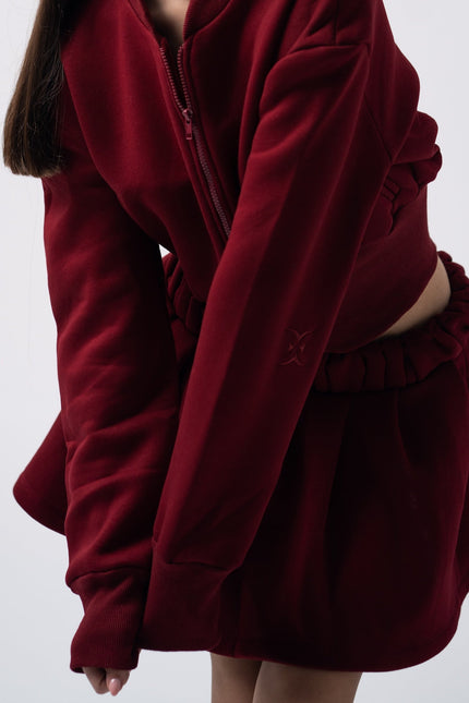 Enxhaline | Inej Skirt Set in Burgundy