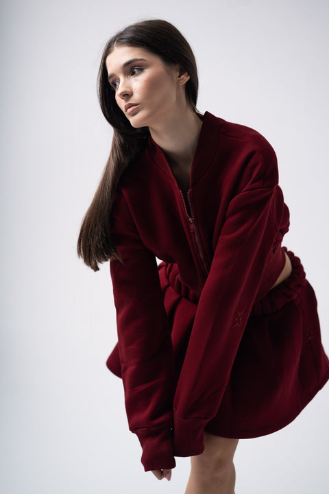 Enxhaline | Inej Skirt Set in Burgundy