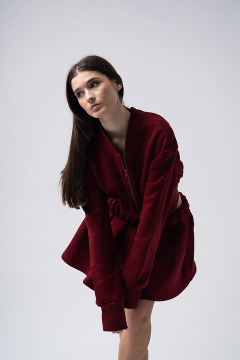 Enxhaline | Inej Skirt Set in Burgundy