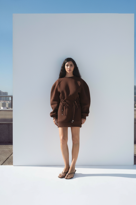 Enxhaline | Mins Dress in Brown