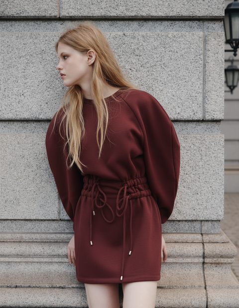 Enxhaline | Mins Dress in Burgundy