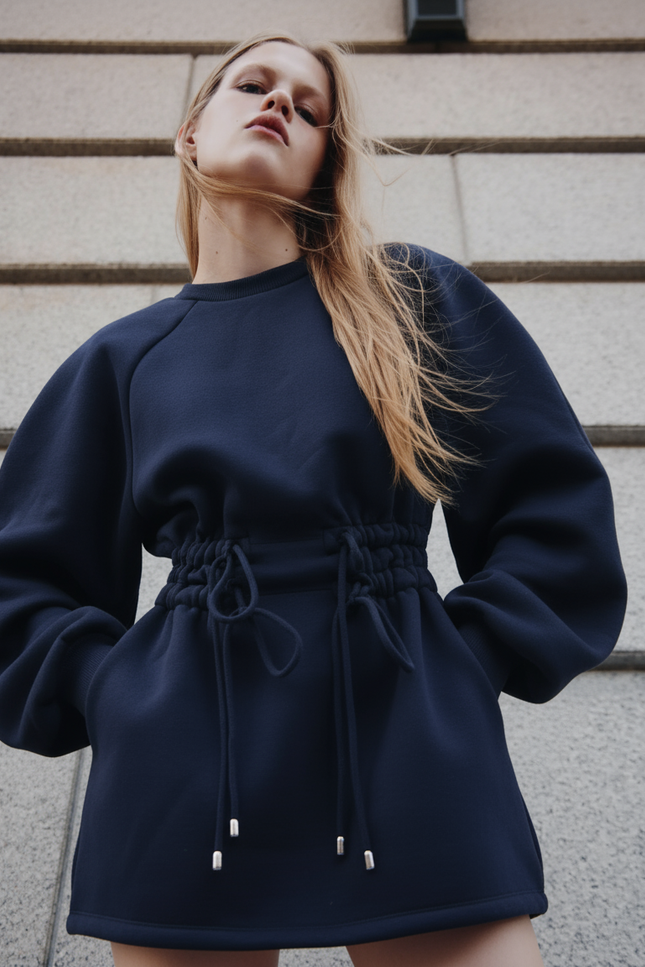 Enxhaline | Mins Dress in Dark Blue