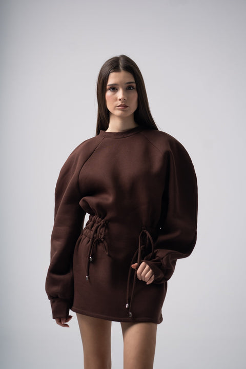 Enxhaline | Mins Dress in Brown