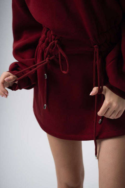 Enxhaline | Mins Dress in Burgundy