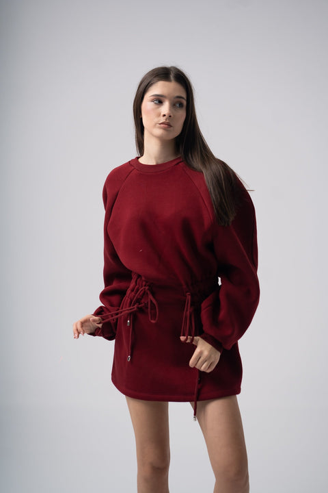 Enxhaline | Mins Dress in Burgundy