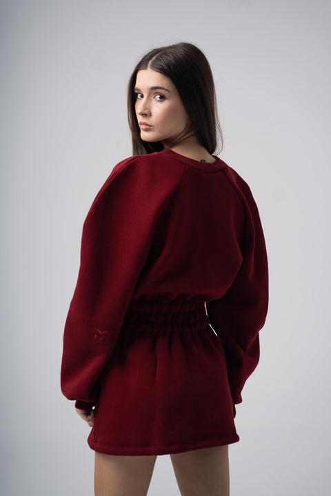 Enxhaline | Mins Dress in Burgundy