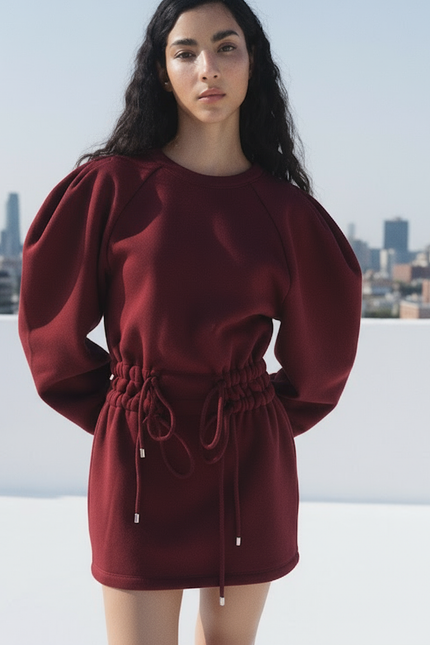 Enxhaline | Mins Dress in Burgundy