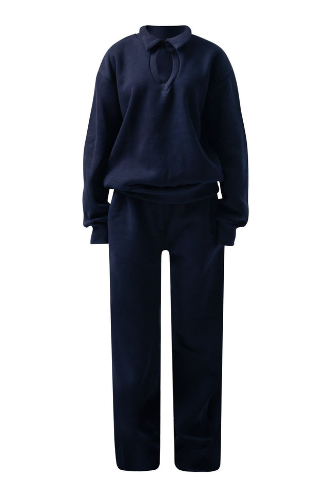 Enxhaline | Eclips Pants Set in Dark Blue